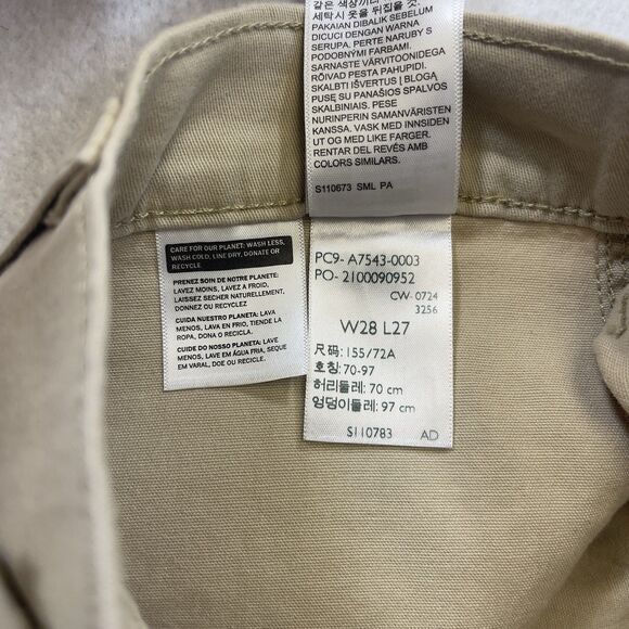 Levi’s Pants Women's 28 Beige Utility Preppy Slim Ankle Length Grunge Trousers - Picture 6 of 12